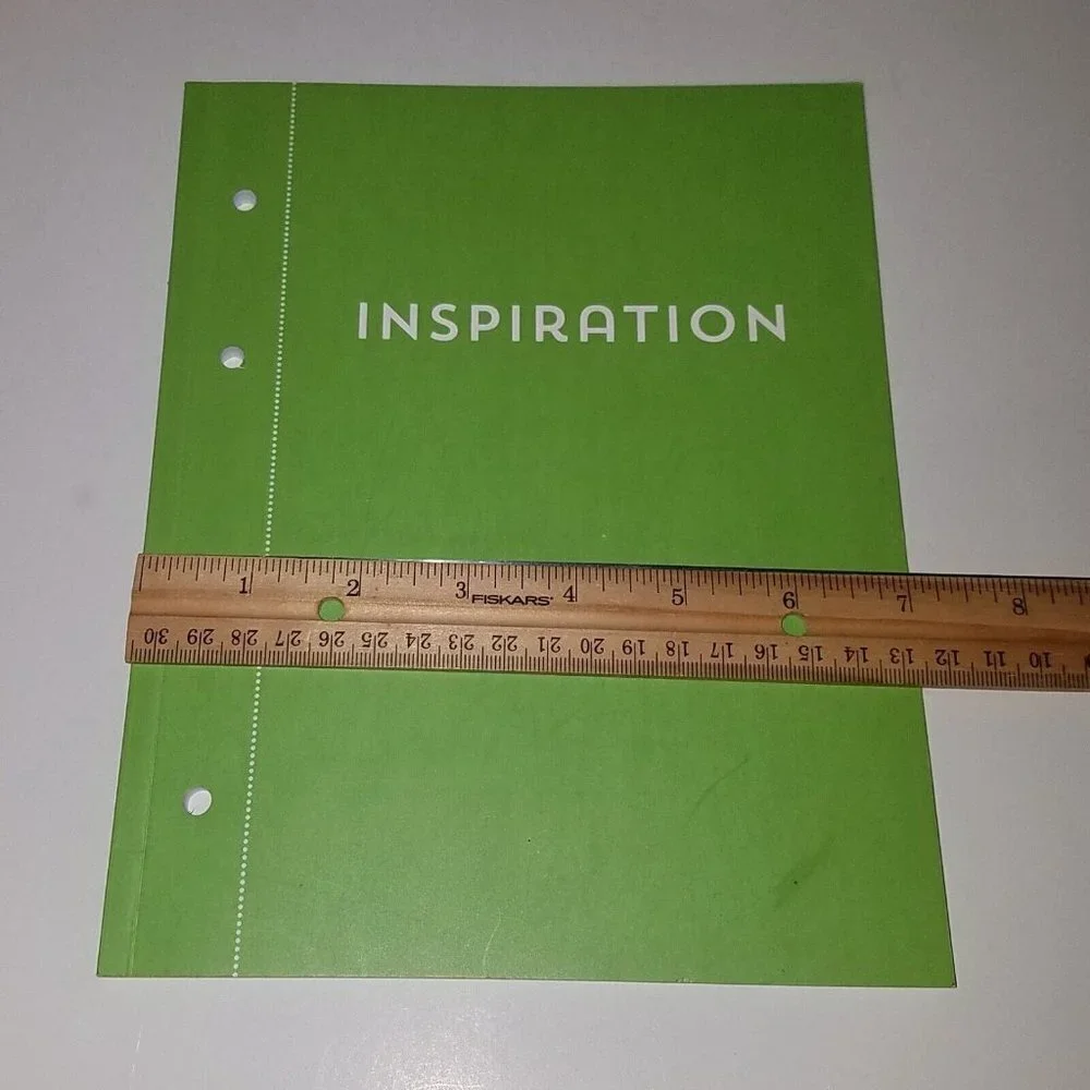 Inspiration Journal Green Cover Recollections Focus Quote Gratitude NEVER USED